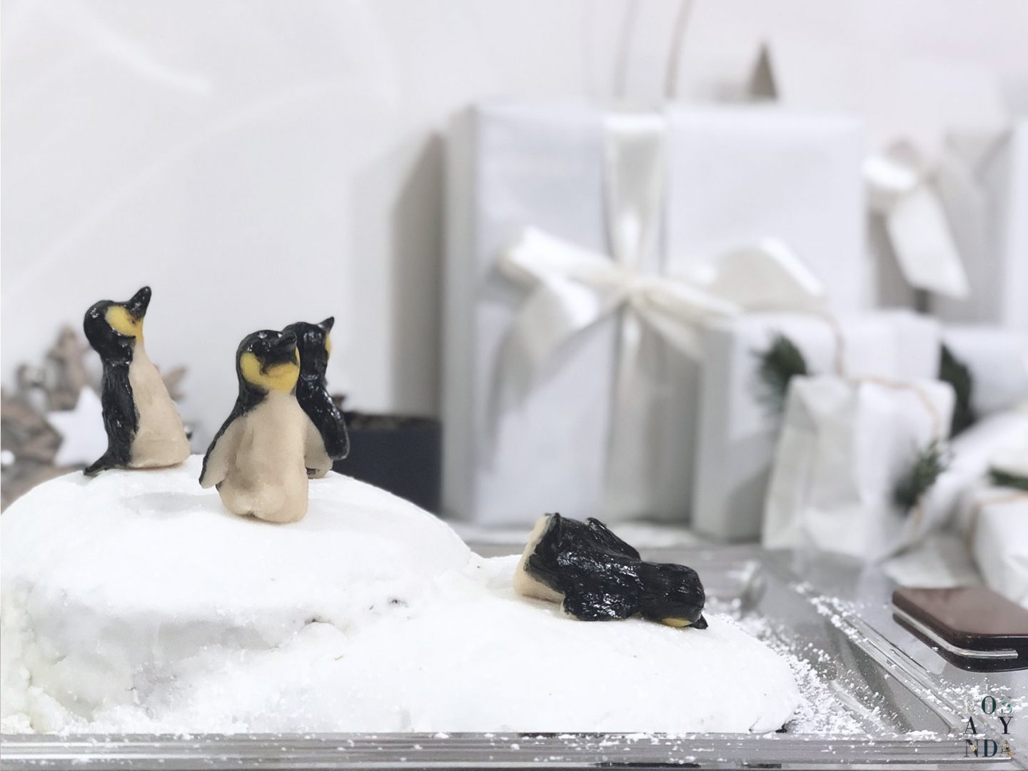 gateau anniversaire bébé pingouin